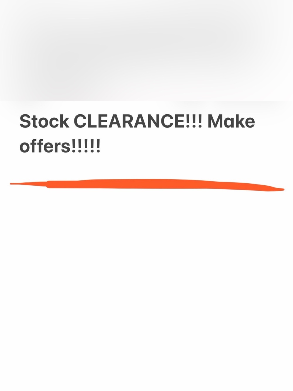 Clearance Sign Graphic - Bold Orange Accent